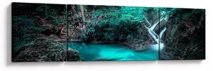Obraz - Turkusowe jezioro (170x50 cm)