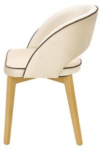 Kremowe drewniane krzesło - Sidal