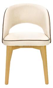 Kremowe drewniane krzesło - Sidal