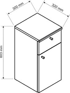 Łazienkowa biała szafka z lamelami - Milton 6X