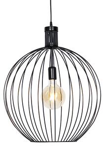 Designerska lampa wisząca czarna 50 cm - Wire Dos Oswietlenie wewnetrzne