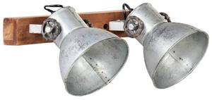 Industrialna lampa ścienna, srebrna, 45x25 cm, E27