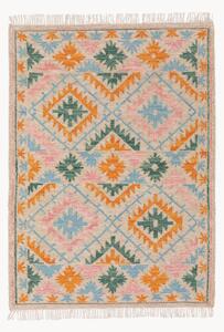 Ręcznie tkany dywan kilim z frędzlami Zohra