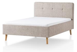 Szarobrązowe tapicerowane łóżko dwuosobowe 140x200 cm Smart – Meise Möbel