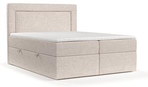 Beżowe łóżko boxspring ze schowkiem 160x200 cm Imagine – Maison de Rêve