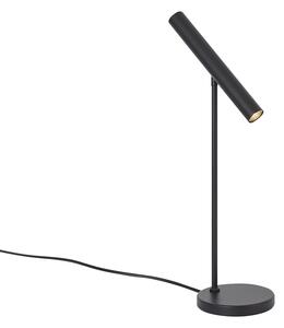 Nowoczesna lampa stołowa czarna z wbudowaną diodą LED i ściemniaczem dotykowym - Neva