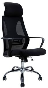 Czarny fotel biurowy obrotowy - Fisan