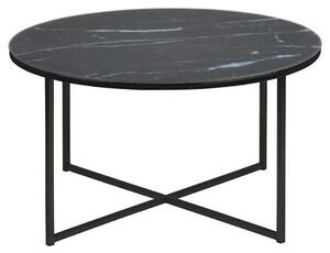 Czarny okrągły stolik kawowy - Nodino 3X