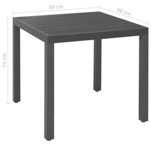 Zestaw Mebli Ogrodowych Komplet Jadalniany 5-Częściowy Czarny Aluminium Na Taras Balkon Ogród