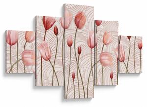 Obraz - Różowe tulipany (125x70 cm)
