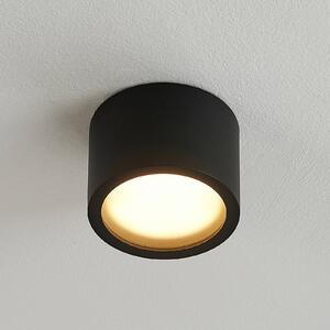 Arcchio downlight Nieva, GX53, czarny, okrągły, Ø 10cm, metalowy