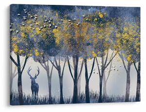 Obraz jelenia w lesie (70x50 cm)