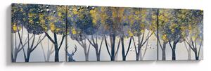 Obraz jelenia w lesie (170x50 cm)