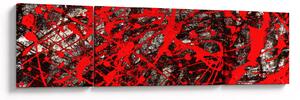 Obraz - Ekspresyjna abstrakcja (170x50 cm)