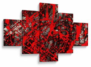 Obraz - Ekspresyjna abstrakcja (125x70 cm)