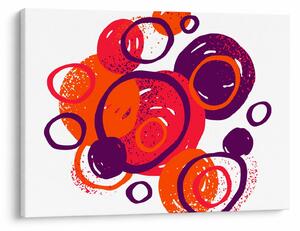 Obraz - Motyw z kółkami w ciepłych kolorach (70x50 cm)