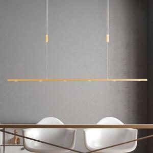 Lampa wisząca Tolu Quitani, możliwość ściemniania, mosiężny / złoty, salon / jadalnia, aluminium, nowoczesny