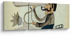 Obraz - Astronom na rowerze (z zegarem) (90x30 cm)