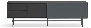 Czarno-antracytowa szafka pod TV 180x56 cm Nube – Teulat