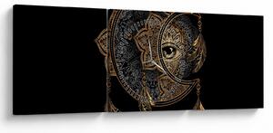 Obraz - Magiczne oko (z zegarem) (90x30 cm)
