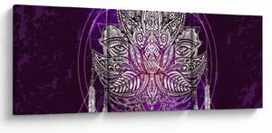 Obraz - Lotos (z zegarem) (90x30 cm)