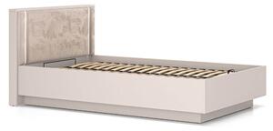 MebleMWM Łóżko z pojemnikiem SOPHIE 30 | 120x200 | Oświetlenie LED | Welur | Kaszmir