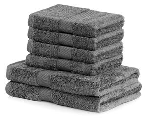 Komplet 6 ręczników DecoKing Bamby Charcoal
