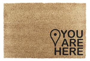 Wycieraczka z włókna kokosowego 40x60 cm You Are Here – Artsy Doormats