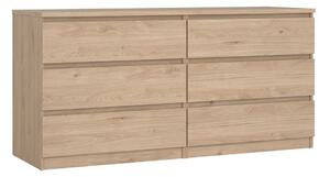 Komoda w dekorze dębu w naturalnym kolorze 154x76x50 cm Naia – Tvilum
