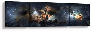Obraz - Wszechświat z mgławicą (170x50 cm)