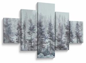 Obraz - Pine forest II, aquarel (125x70 cm)