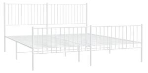 Białe metalowe łóżko industrialne 180x200 cm - Romaxo