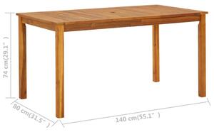 Prostokątny stół z drewna akacjowego - Kyrene