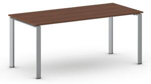 Stół konferencyjny do biura PRIMO INFINITY, 180x90 cm, szaro-srebrna podstawa, czereśnia