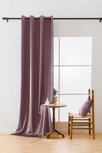 Jasnofioletowa zaciemniająca zasłona VELVET 140x250 cm Zawieszanie: Metalowe pierścienie