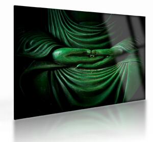 Obraz na szkle - Ręka Buddy (70x50 cm)