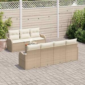 Zestaw Mebli Ogrodowych Komplet Wypoczynkowy 8-Częściowy Rattan Na Taras Balkon Ogród