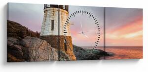 Obraz - Latarnia morska Castle Hill (z zegarem) (90x30 cm)