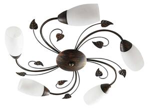 Lindby - Stefania 5 Lampa Sufitowa White/Black-Gold