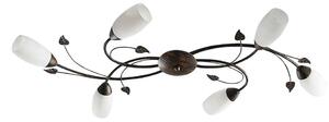 Lindby - Stefania 6 Lampa Sufitowa White/Black-Gold