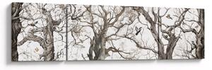 Obraz - Wzór lasu, rysunek (170x50 cm)