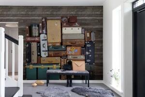Fototapeta Stacked Suitcases Heap Rebel Walls