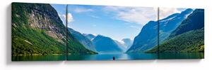 Obraz - Jezioro Lovatnet (170x50 cm)