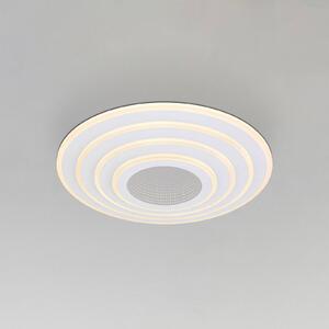 Globo Inteligentna lampa sufitowa LED Jocelyn, biała, CCT, pilot możliwość ściemniania, biały / opal, salon / jadalnia, metal