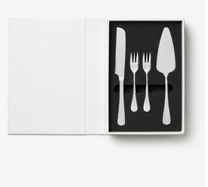 Widelczyki deserowe w biało-srebrnym kolorze ze stali nierdzewnej zestaw The Essentials Cake Tools – Printworks