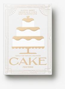 Widelczyki deserowe w biało-srebrnym kolorze ze stali nierdzewnej zestaw The Essentials Cake Tools – Printworks