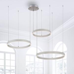 JUST LIGHT. GmbH Lampa wisząca Lilluti, możliwość ściemniania, aluminiowy / szary / cynkowy, salon / jadalnia, metal, nowoczesny