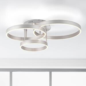 JUST LIGHT. GmbH Lampa sufitowa Lilluti, możliwość ściemniania, aluminiowy / szary / cynkowy, salon / jadalnia, metal, nowoczesny