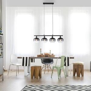 JUST LIGHT. GmbH Lampa wisząca Zea, czarny, salon / jadalnia, metal, nowoczesny