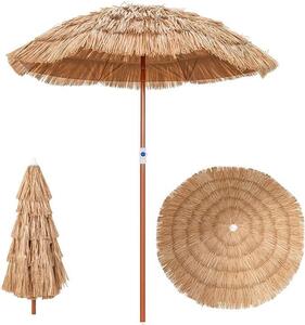 KOMFOTTEU Parasol Hawaii, skadany parasol plaowy, parasol balkonowy z regulacj wysokoci, parasol ze somy z torb transportow, parasol ogrodowy, parasol plaowy